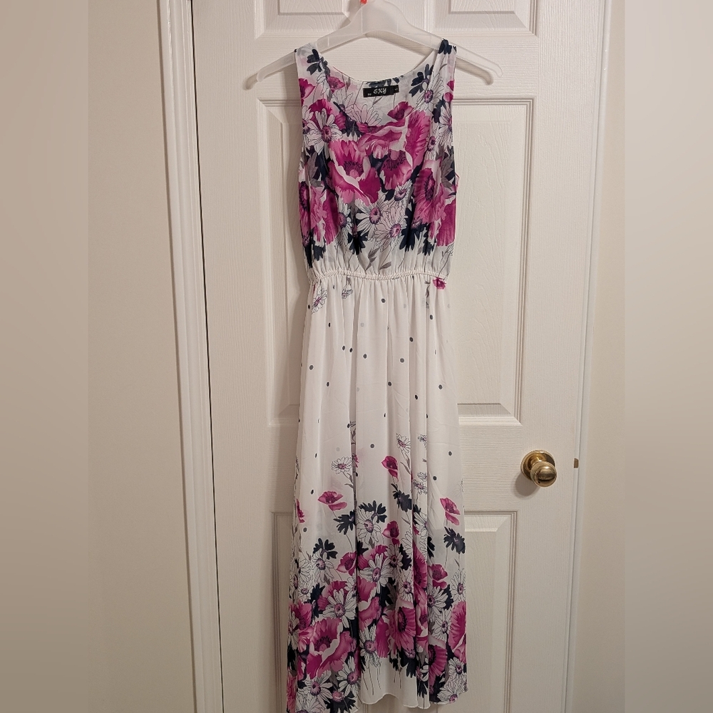 Summer Floral Sleeveless Maxi Dress